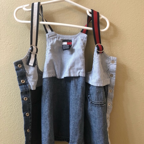 Vintage baby girl’s Tommy Hilfiger denim overalls. - Picture 4 of 5